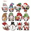 24pcs Christmas Dwarf Ornaments, Christmas Hanging Decoration, Christmas Tree Wood Decorations for Indoor Home, Christmas Wood Tag Xmas Party Supplies