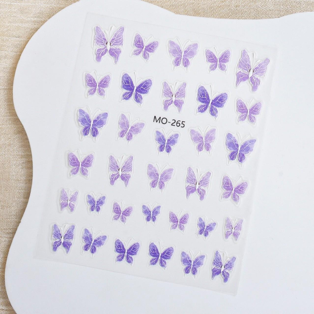 

Волшебник страны Оз Фиолетовая роза и Розовый нефрит Бабочки Наклейки для ногтей - Стиль INS