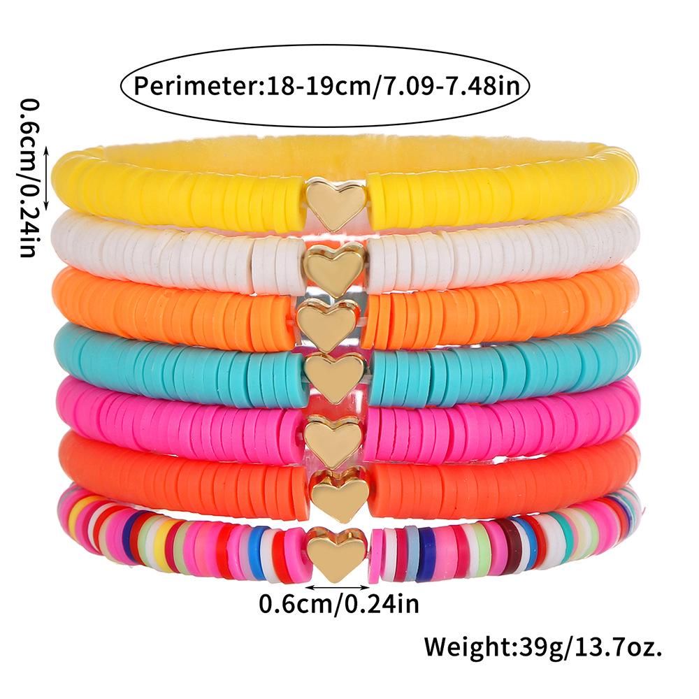 """WWJD"" Buchstaben Polymer Clay Perlen Armband Set": Europäischer/Amerikanischer Stil, 10er-Set Dankbarkeits-Glaubensarmbänder.