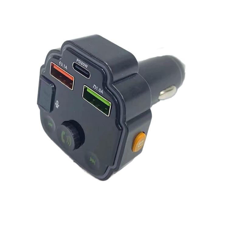 

Автомобильное зарядное устройство Q8 с функцией быстрой зарядки и Bluetooth-MP3-плеером с функцией Smart PD. Q8 (all tested in bags) чёрный