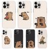 Cute Capybara Luxury Phone Case For iPhone 16 15 14 13 12 11 Pro Max XS X XR SE 7 8 Plus Soft Silicone Clear Cover