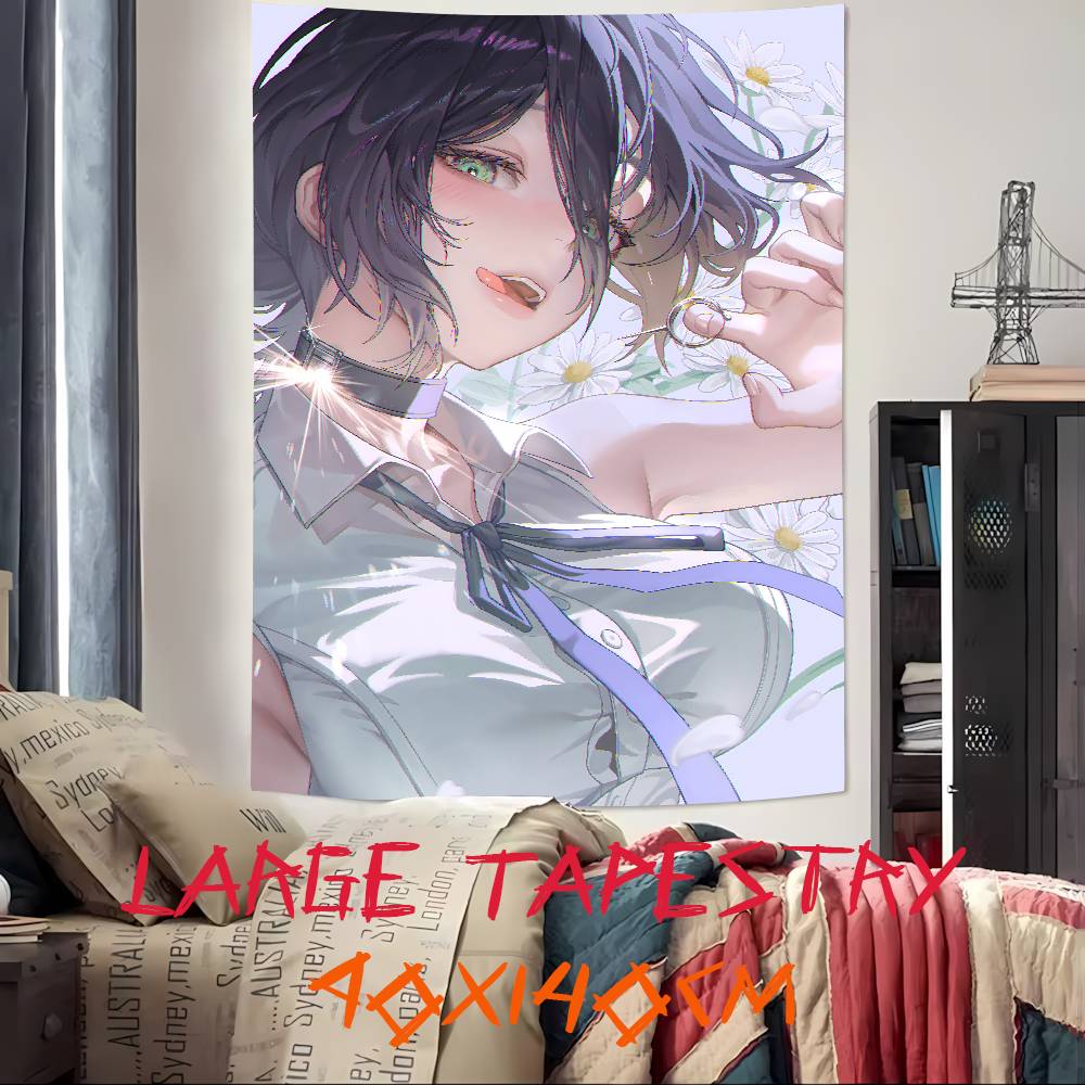 New Movie Pretty Hot Girl Reze Tapestry Decoration Bedroom Dormitory Background Cloth Holiday Home Living Room Club Tapestry