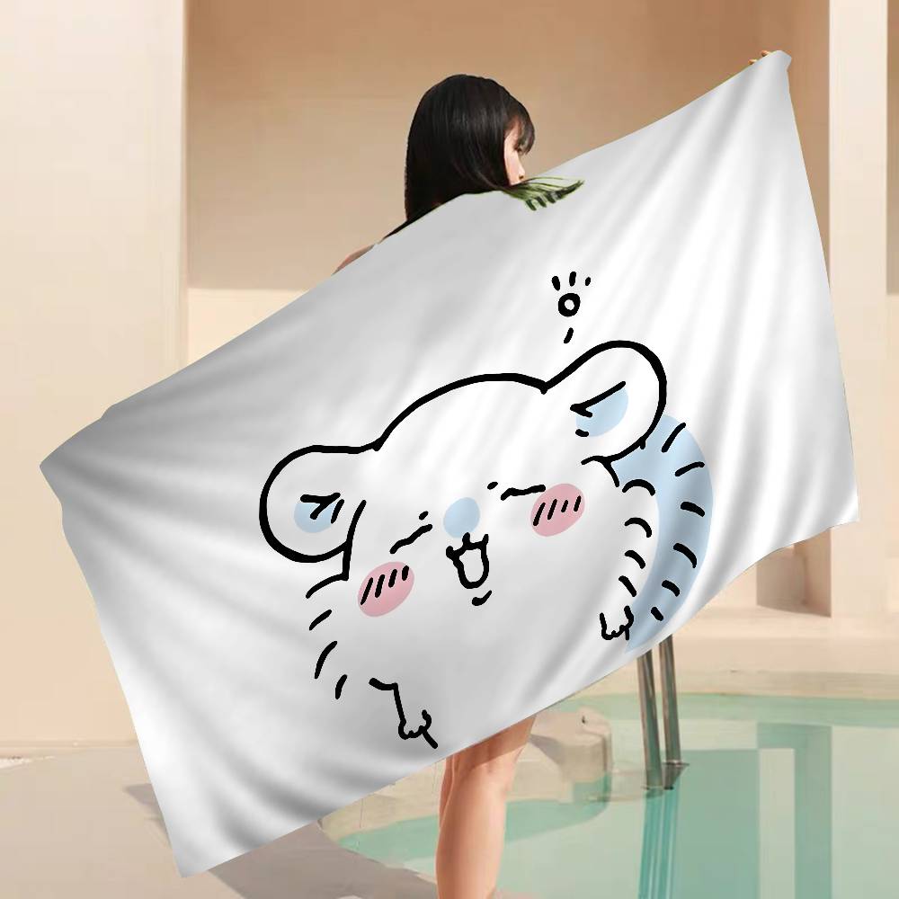 Cartoon M-Momonga Anime Beach Swimming Towel Soft Absorbent Washcloth Children's Gifts for Kids Travel Camping Gym