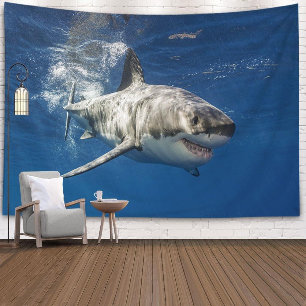 Shorping CopeStry Great White Shark Bedroom Tapestry 75x100 чёрный