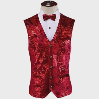2024 Men's Four-Season Large Size Single-Breasted Hot Stamping Suit Vest