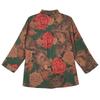 Women's Plus Size Floral Print Blouse – 3/4 Sleeve Button Down Casual Shirt (Sizes XL-6XL) for Middle-Aged Ladies