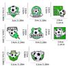 8PCS Elegant Soccer Themed Brooches Zinc Alloy Safety Corsage Pin Souvenir Perfect For Gifting And Event