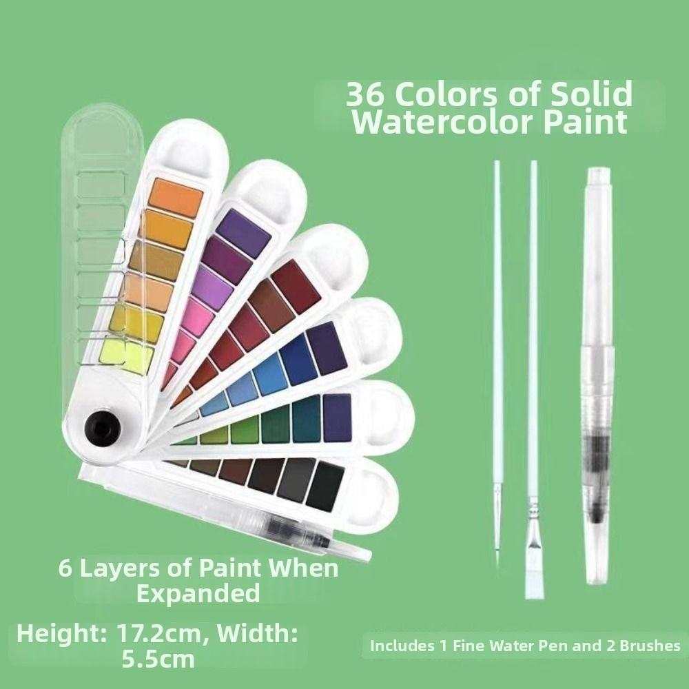 Washable Solid Watercolor Pigment Foldable Portable Travel Watercolor New Watercolor Paint Set