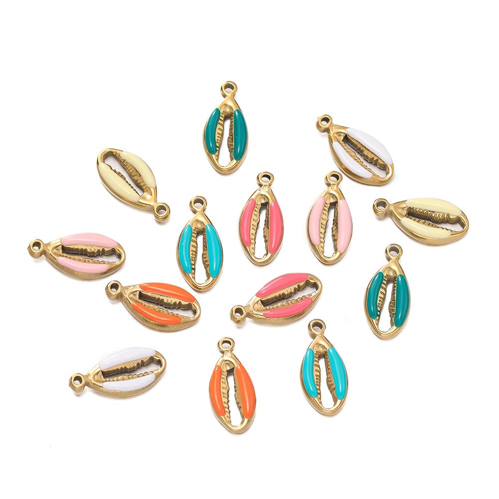 

Подвеска-кулон из нержавеющей стали 17 мм с эмалью «масляная капля» для DIY серег, браслетов, ожерелий, ювелирные аксессуары 8*17mm