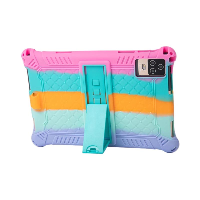10.1 Universal Case Soft Silicone Tablet Funda for 10 10.1 Inch Android Tablet PC Shockproof Stand Cover Case L 9.57in W 6.42in