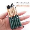 6 Stück Nylon Multifunktions-Pinsel Aquarellpinsel Mini Frisches Grün Pinsel Für Schüler Kunstmalerei Schule Bürobedarf