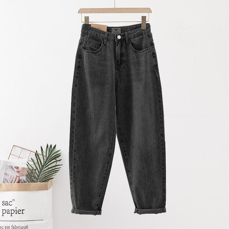 

Женские облегающие джинсы-шаровары с высокой талией 2020 года M черный серый