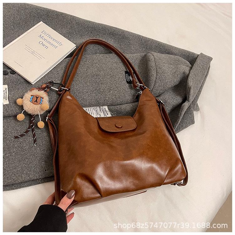 High-end Retro Large-capacity Bag Women's 2025 New Multi-functional Commuter Backpack Shoulder Tote Bag