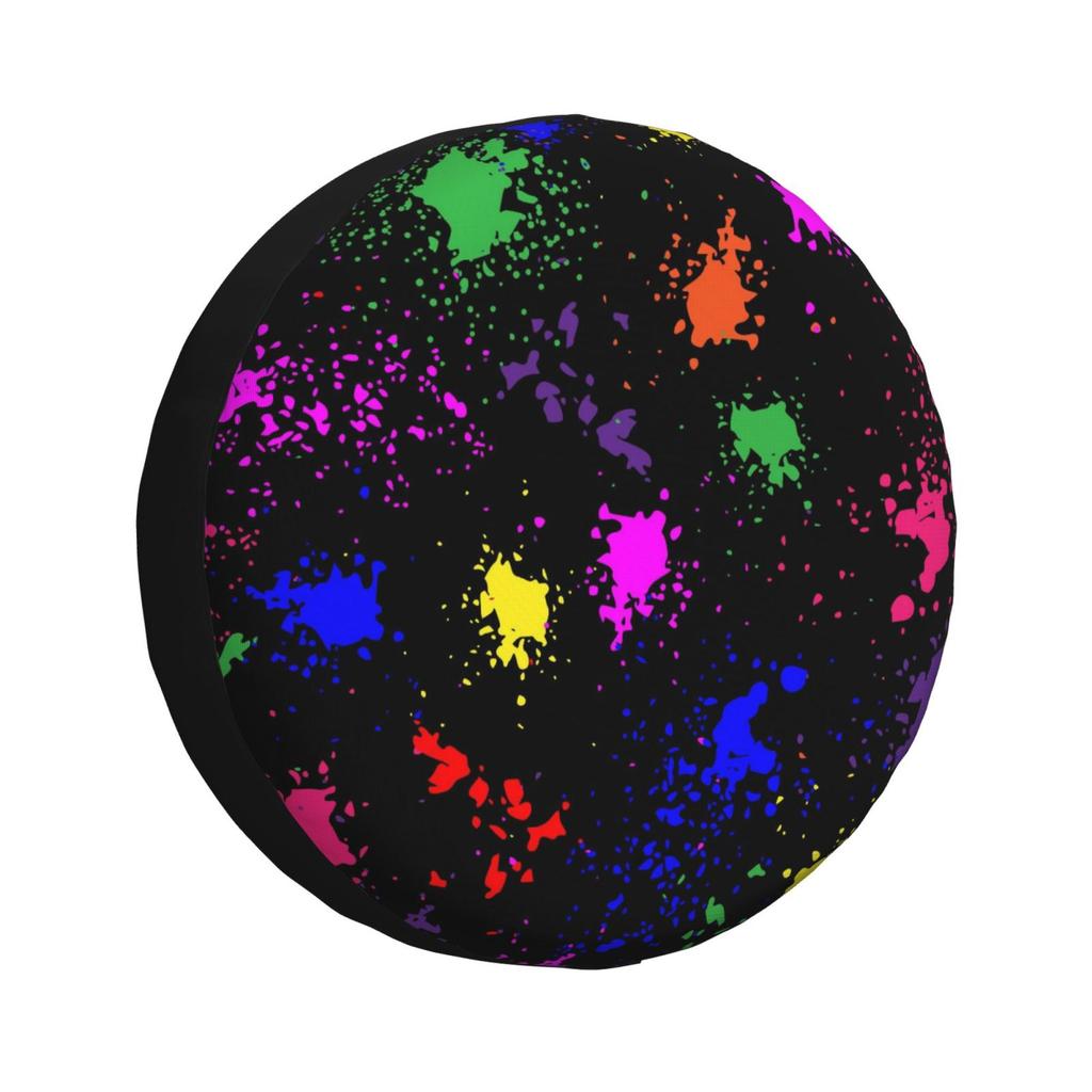 Graffiti Splash Pattern Spare Tire Cover Universal 4WD 4x4SUV Wheel Protective Cover Automotive Accessories 14 15 16 17 Inches