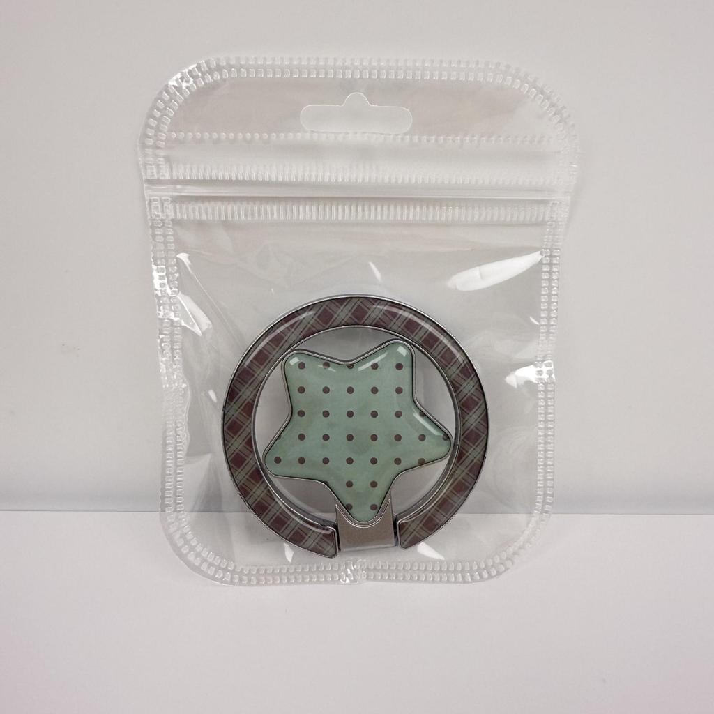 Pentagram-Shaped Alloy Mobile Phone Holder - Epoxy Painted Magnetic Stand