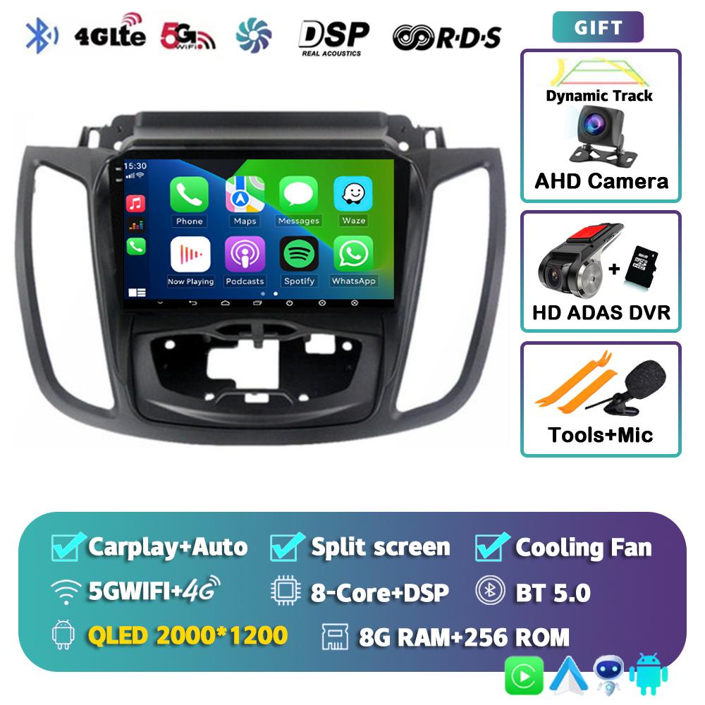 Android 14 Car Radio For Ford Kuga 2 Escape 3 2012 2013 2014 2015 2016 2017 -2019 Stereo Multimedia Player 2din Carplay Auto DSP