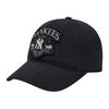 MLB Logo Embroidery Pattern Cotton Peaked Cap Unisex Couple Style Black 3ACPV045N-50BKS