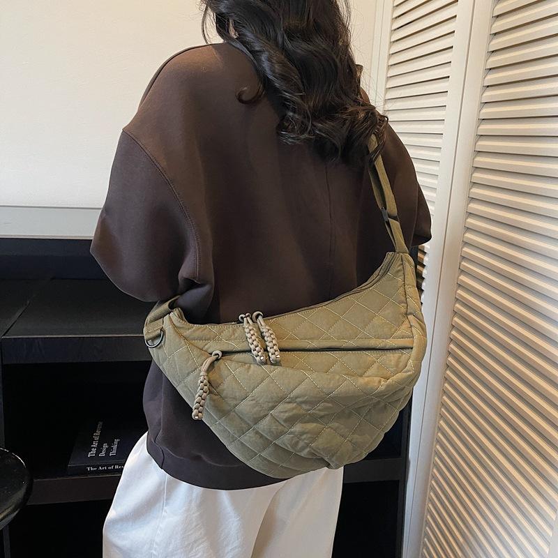 Winter Texture Fashion Tote Bag Casual Personality Shoulder Messenger Bag Niche Design Women's Bag