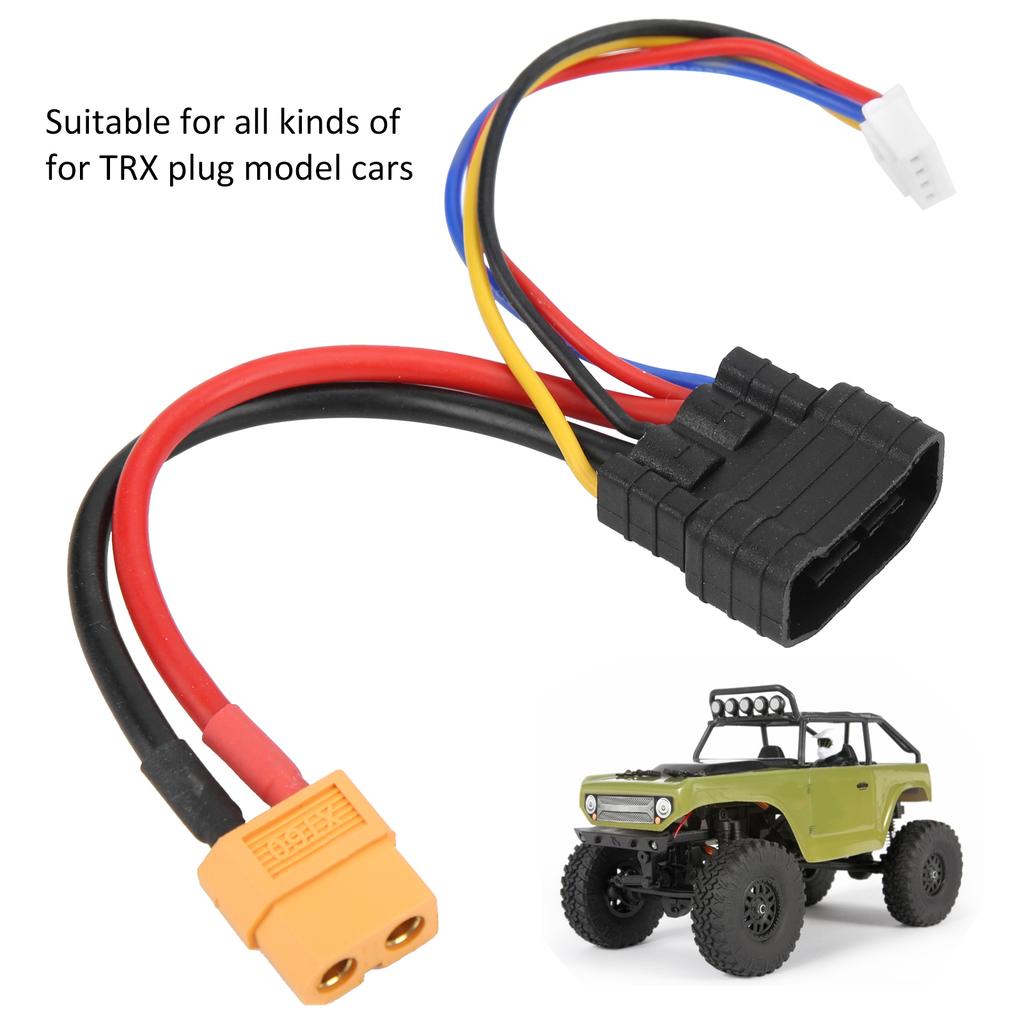 For TRX‑3S Plug to XT60 Connector Lipo Battery Charger Adapter Cable for RC Car/Plane