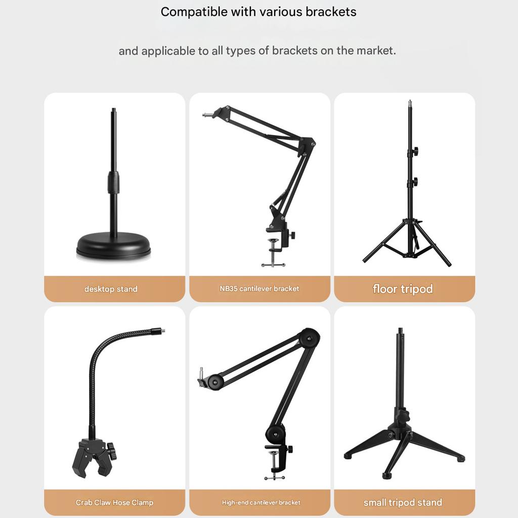 Desktop Microphones Mount Holder Plastic Construction Spring Mechanism for Recording Studios Live Streaming Broadcasting