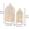 2Pcs Metal Candle Holder Vintage Candle Lantern Hanging Lantern with Hollow Pattern for Home Decor Wedding Party Garden Events