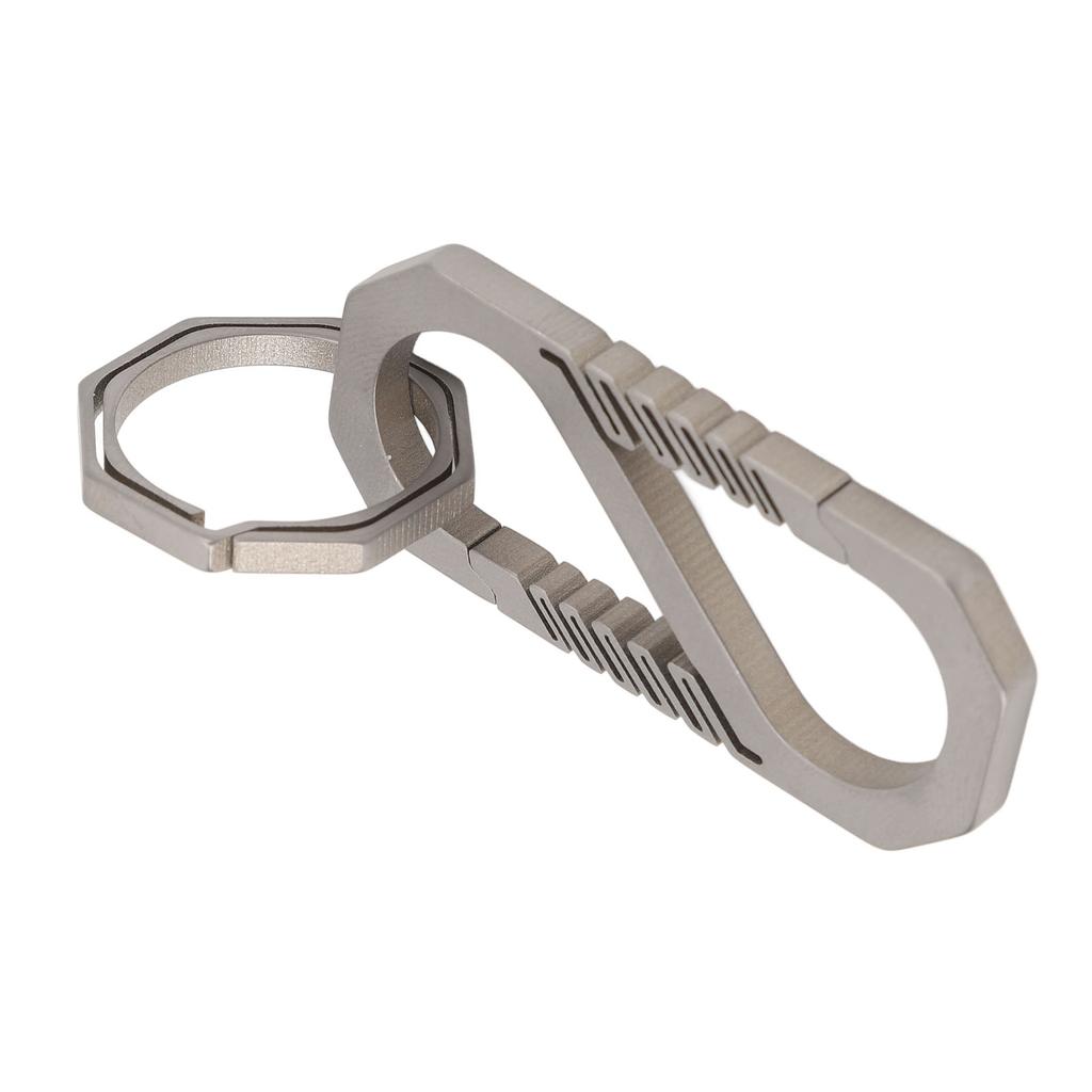 Ti Alloy Keychain Clip Dual Gate Quick Release EDC Key Ring Holder Organizer for Men Women