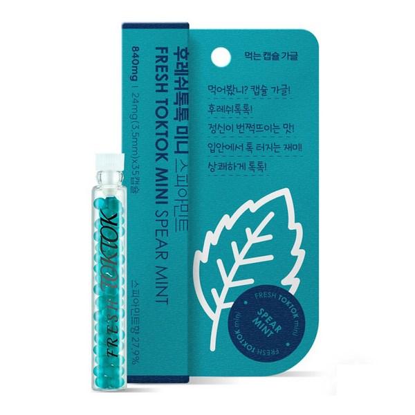 

Мини-съедобные капсулы Fresh Tok Tok для полоскания и мяты, 1 шт., 840 мг