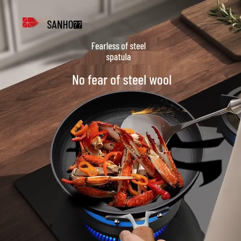 Sanhe Enameled Cast Iron Frying Pan