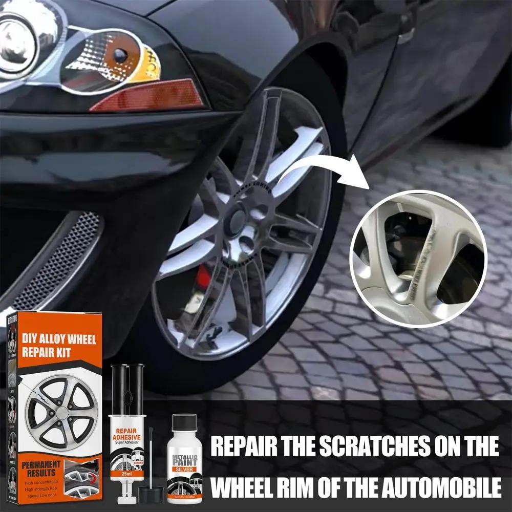 DIY Alloy Wheel Repair Kit Wheel Scratch Repair Kit Wheel Scratch Repair Kit For Damage To Alloy And Steel Wheels Auto Rim Dent