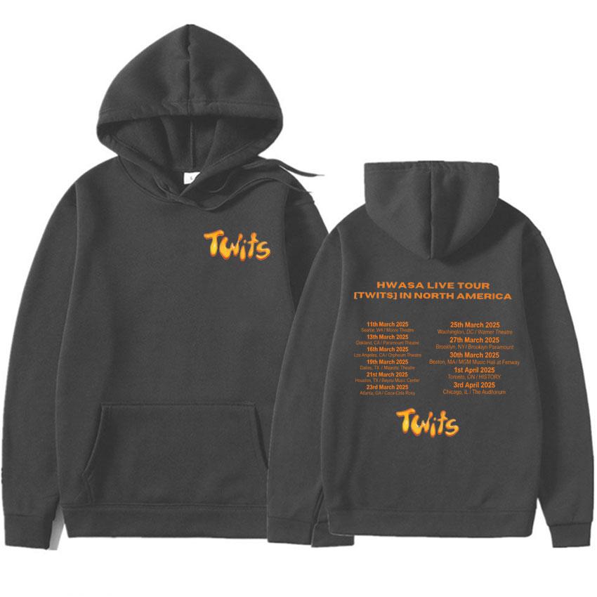 Hwasa Live Tour Twits Print Hoodies High Quality Hipster Womens Fleece Sweatshirts Oversized Trendy  Y2K Clothes Hoodie