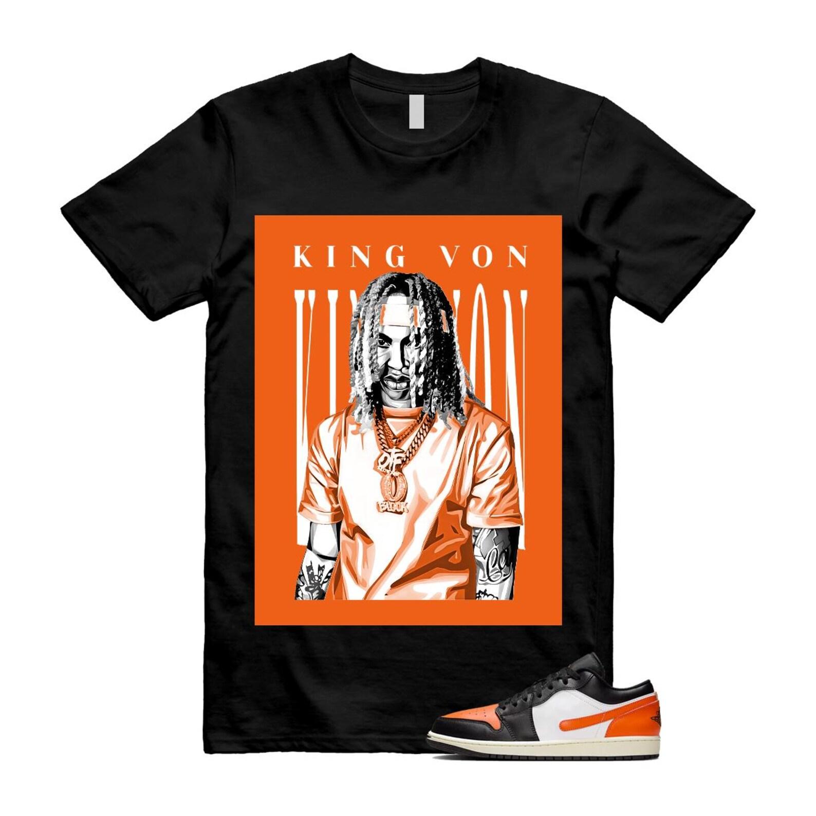 1 Shattered Backboard Alternate Black Starfish White Sail Low T Shirt Match KING VON 2XL