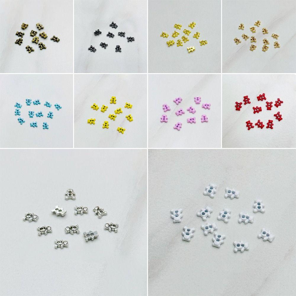 

50pcs Bear Shape Doll Clothes Buckles 6mm Cartoon Buttons DIY 1/6 Doll Clothing