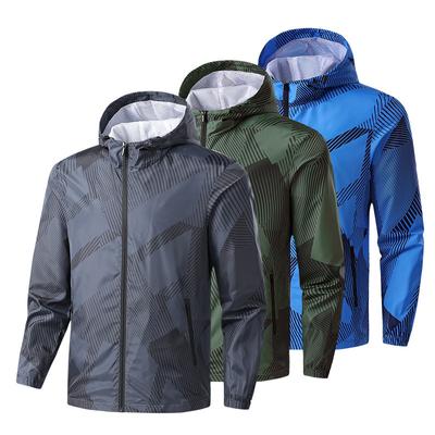 New Men's Jacket Spring Spring Light Breathable Outdoor Leisure Hooded Coat Sports Windbreaker