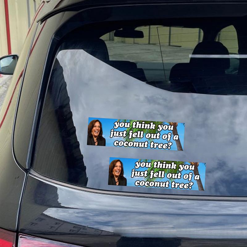 5pcs Coconut Tree Meme Car Stickers Funny Meme Humor Sticker Eye Catching Skateboard Laptop Vehicle Stickers Car Accessories