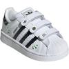 Minecraft x adidas Superstar 2 C Creeper Kinder-Sneaker Weiß Wolkenweiß Kernschwarz JQ8748