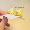 2PCS cute cartoon bee hairpin, resin material is suitable for a variety of hairstyles and occasions