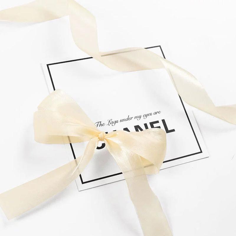 20Yard/Roll Gift Box Festival Translucent Chiffon Ribbons DIY Handicraft Beautiful 20Yard Bowknot 2.5CM Width Packing Ribbons