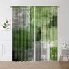 2pc Abstract Printed Window Curtain For Bedroom, Office, Kitchen, Living Room Rod Pocket Window Treatment For Home Decor Room