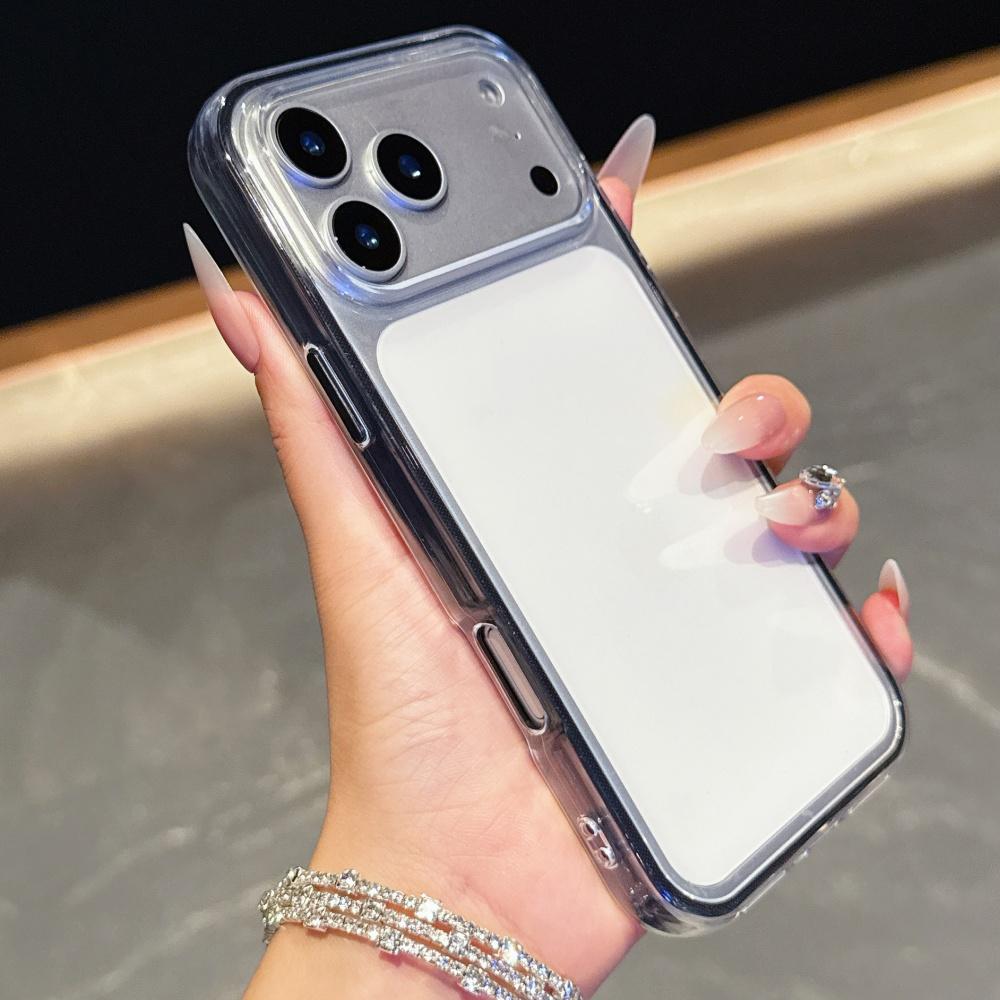 2 In 1 Candy Bumper Clear Case For iPhone 17 Air 16 15 14 13 12 11 Pro Max Plus Shockproof Protective Soft TPU Phone Cover Capa