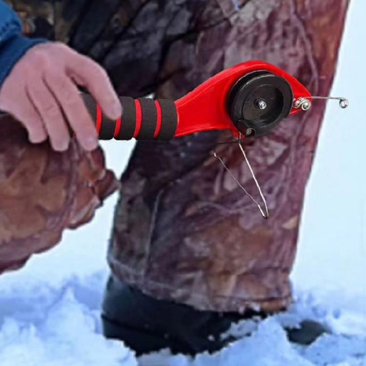 Ice Fishing ABS Rod Foldable 30cm Includes Reel Holder Line Compact Design Winter Activity Fishing Tackle Tool