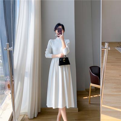 Autumn and Winter New Inner Bottom Long Dress with Coat Fashionable and Thin Knitted Dress Sweater