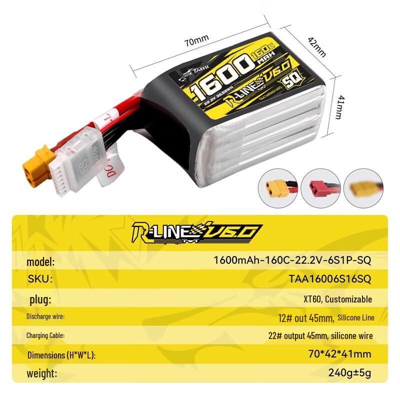 Gens Ace R-LINE 6.0 FPV Drone Battery