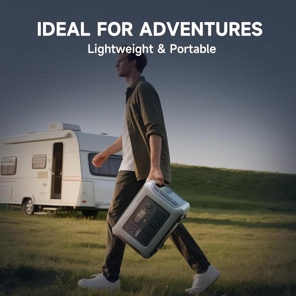 ALLPOWERS R1500 LITE Portable Power Station, LFP Backup Battery 1056Wh with 4 AC Outlets 1600W