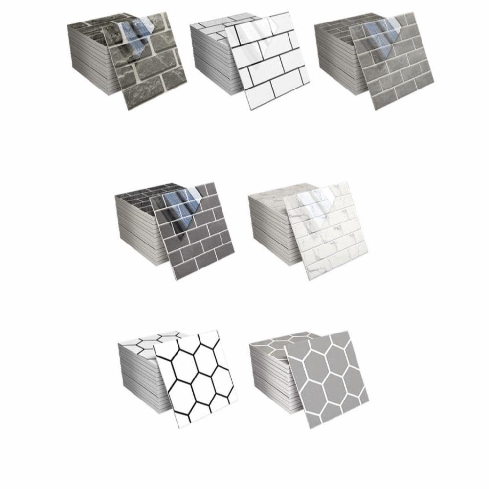10PCS/Set 30x30CM Self Adhesive Wall Stickers Waterproof Peel And Stick Tile Backsplash