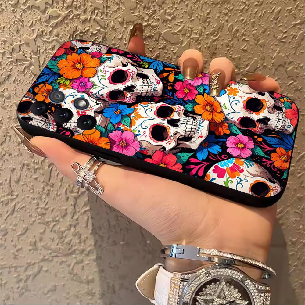 M-Mexican Catrina Skull  Phone Case For Samsung Galaxy A13,21s,22,31,32,52,53,71,80,A91 Soft Black Shell SamsungA32 5G