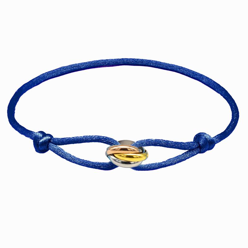 Bracelet 3 Stainless Steel Metal Buckle Bracelet Adjustable Rope Classic Bracelet for Men Friendship Jewelry Gift for Women