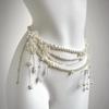 Fashionable Multi-Layer Flower Tassel Waist Chain Retro Pearl Waist Chain For Women Girls Body Chain Clothing Accessories Gifts
