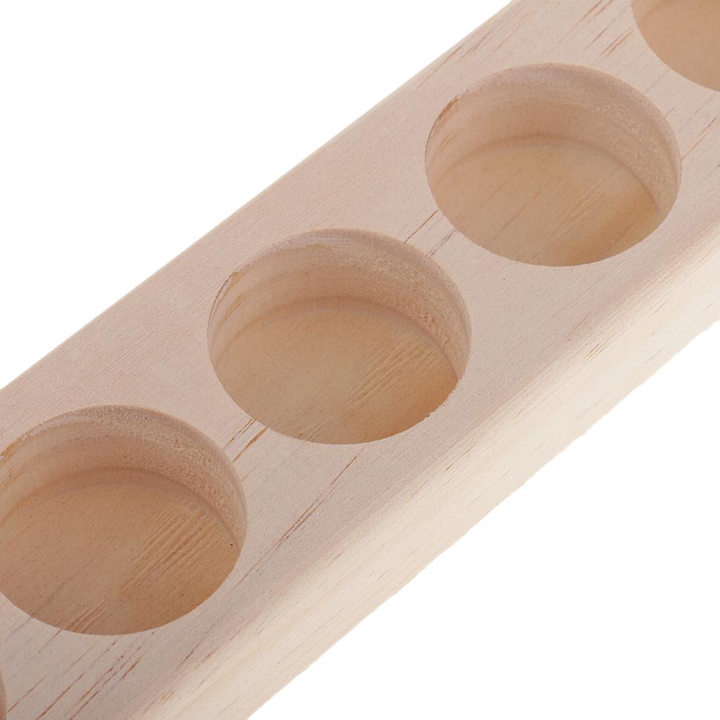 Wooden Essential Oil Display Stand One Tier Organizer Box Tray Shelf for Storing and Presenting Roller Bottles