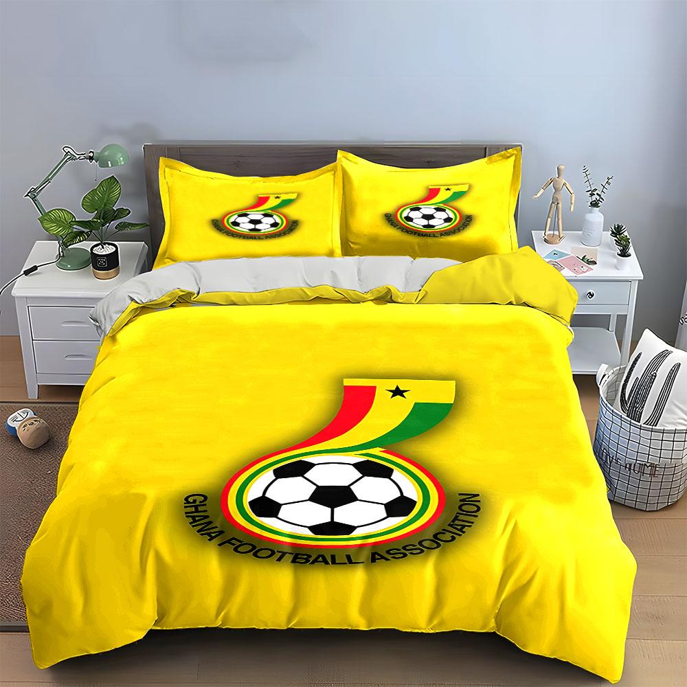 Ghana Football Bedding Set Bedding Duvet Cover Set Duvet Cover Pillowcases (1 * Duvet Cover 2 * Pillowcases, without duvet insert)