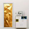 2pcs Modern Light Luxury Geometric Three-dimensional Gold Foil Wall Stickers, Living Room Entrance, Bedroom Background Wall Deco